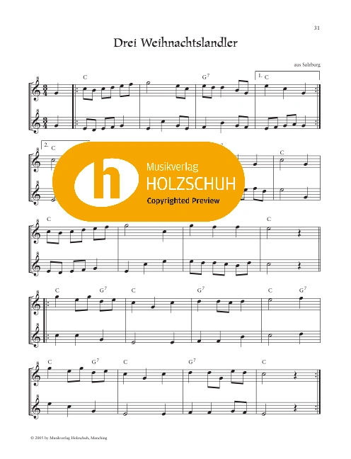 Drei Weihnachtslandler